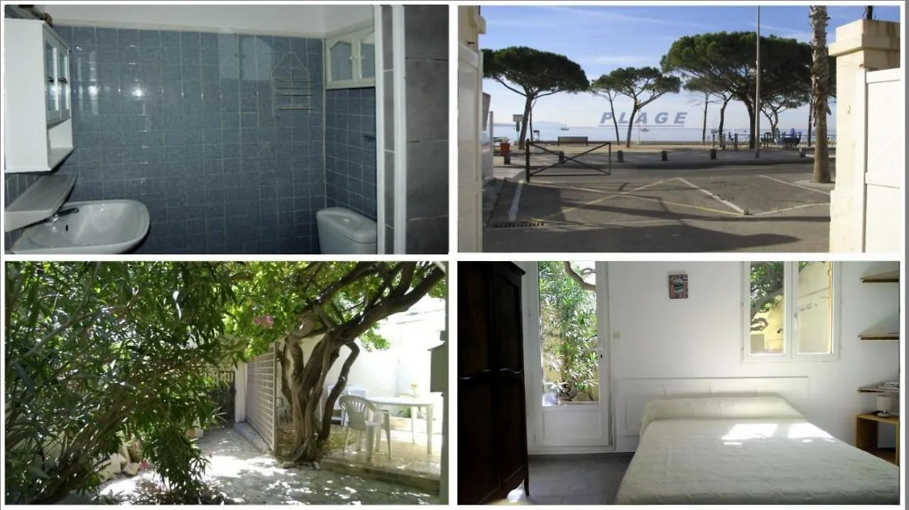Logement climatisé avec jardin et parking pour 2 personnes en bord de plage La Ciotat Appartement